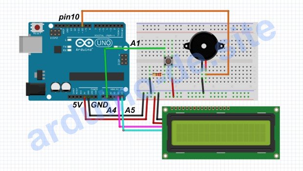 Arduino-Spiel mit 1602 LCD-Display Dino T-Rex