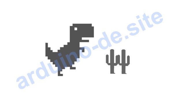 Arduino-Spiel mit LCD-Display "Dino T-Rex"