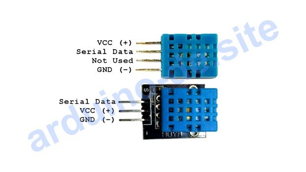 DHT11 Temperatur Luftfeuchtesensor pinout, datasheet