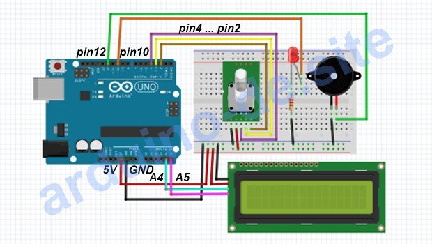 Countdown-Küchentimer Arduino mit Gebergesteuerter