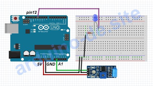 Wie man einen Vibrationssensor an einen Arduino anschließt