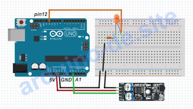 Wie man einen Hindernissensor KY-032 an einen Arduino anschließt