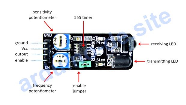 Infrarothindernissensor FC-51 / KY-032 pinout, datasheet