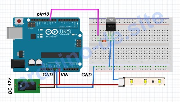 Wie man einen LED-Streifen an einen Arduino anschließt